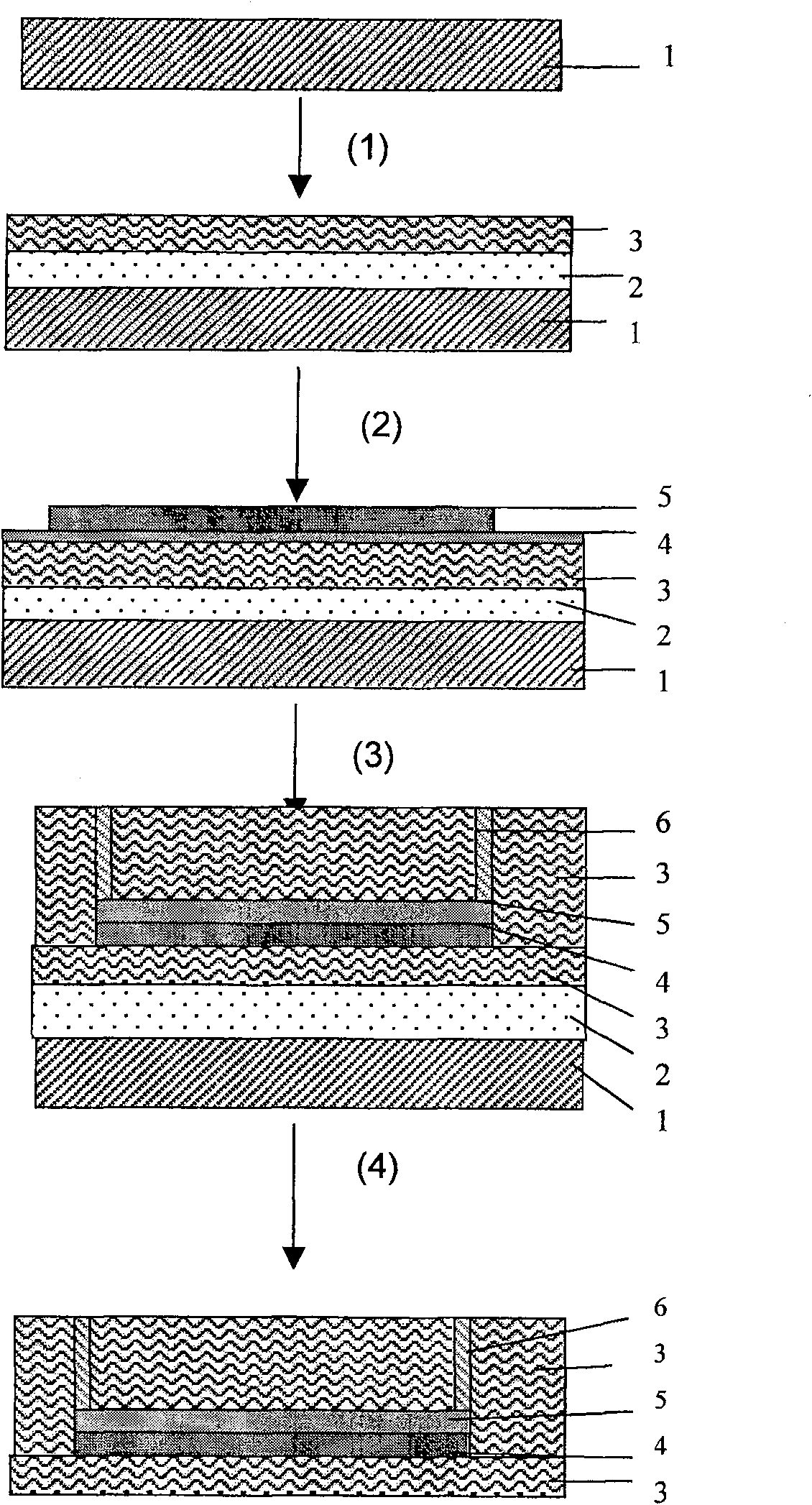 Preparation method of biological microelectrode array based on flexible substrate
