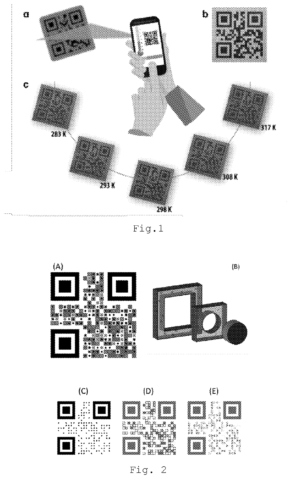Multiplexed luminescent qr codes for smart labelling, for measuring physical parameters and real-time traceability and authentication