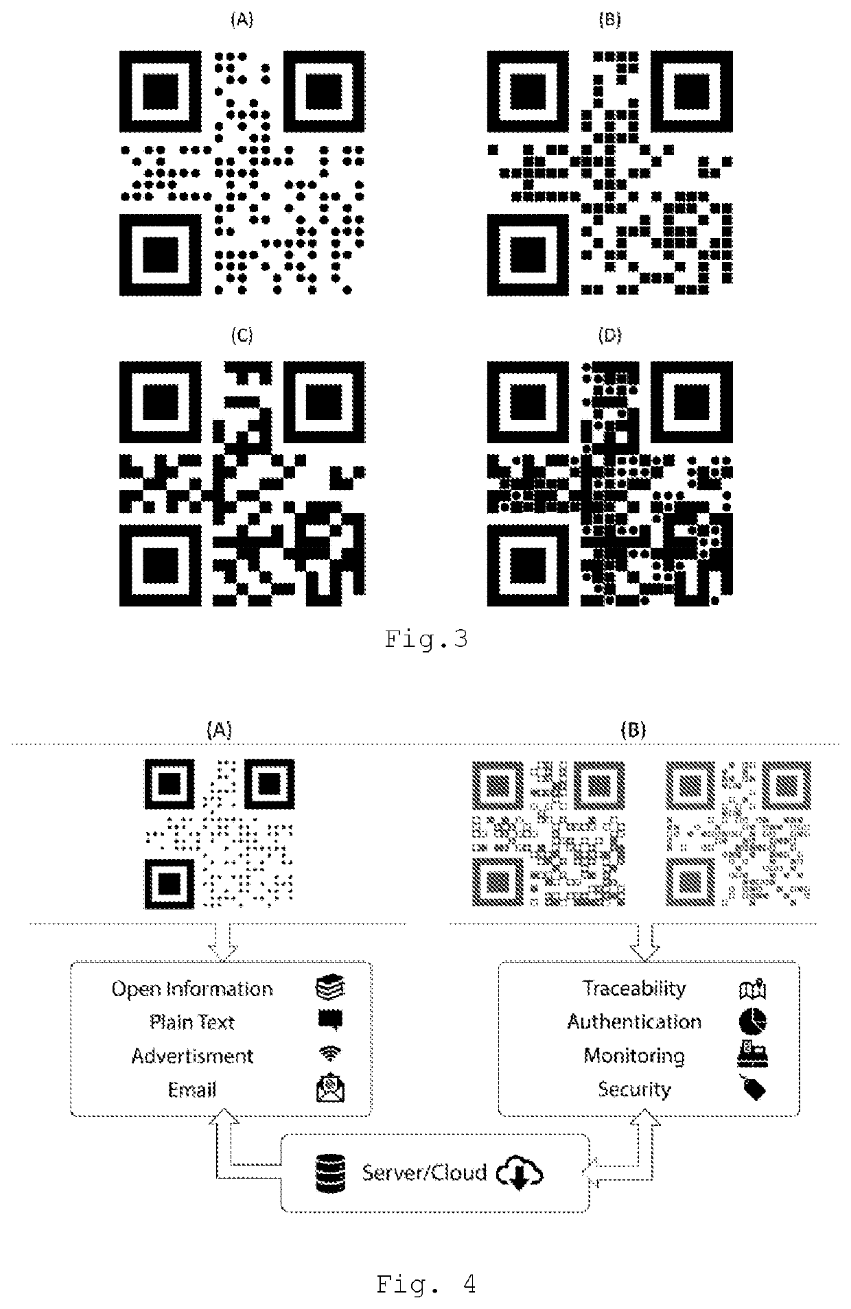 Multiplexed luminescent qr codes for smart labelling, for measuring physical parameters and real-time traceability and authentication