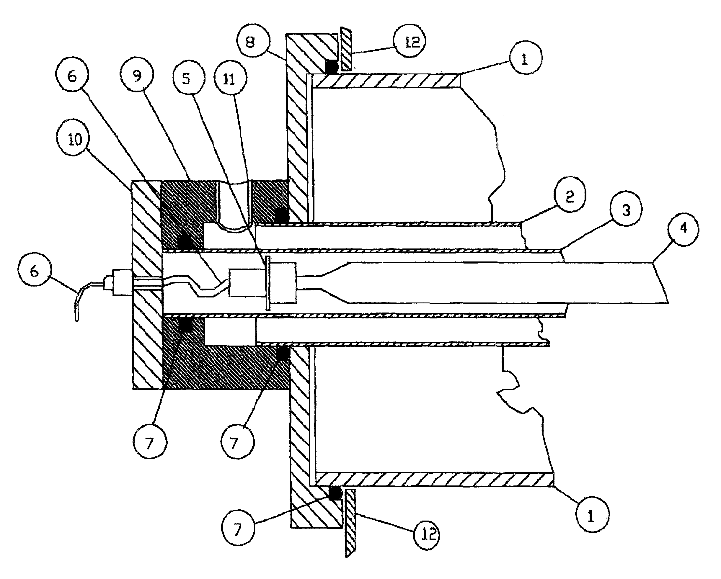 Device for irradiating liquids with UV radiation in a throughflow