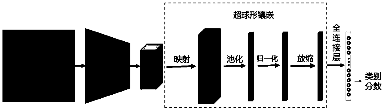 Fine-grained image classification method and device based on spherical features