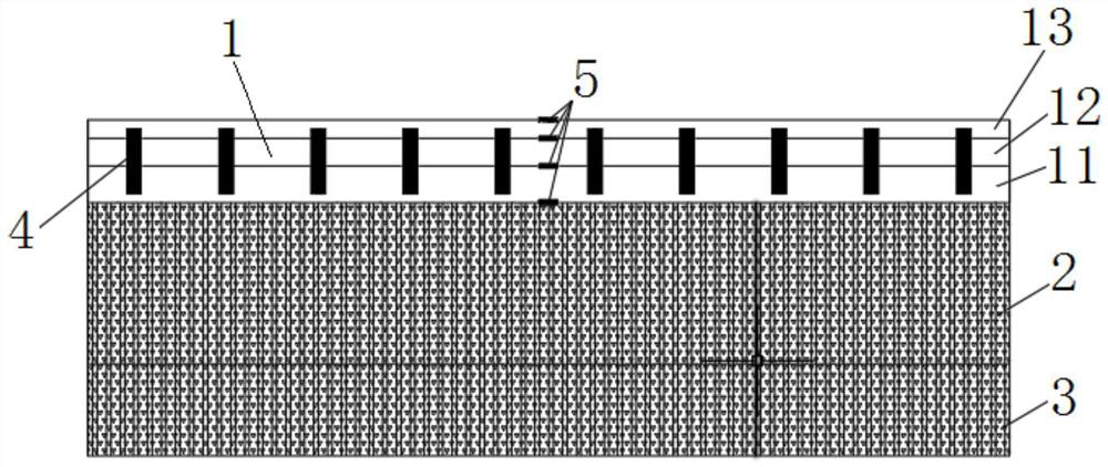 Cooling asphalt pavement structure and construction method thereof