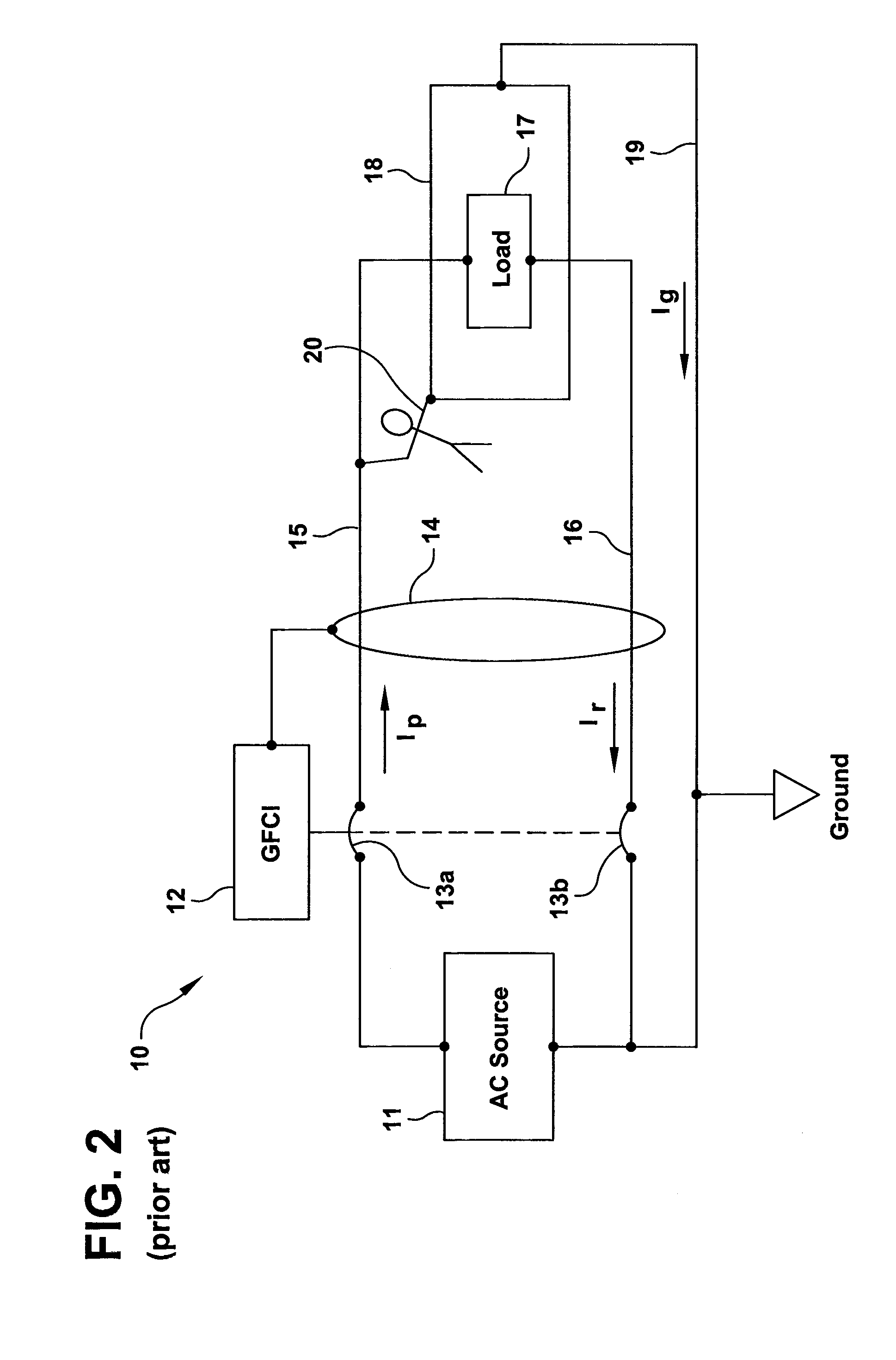 Ground fault detection device