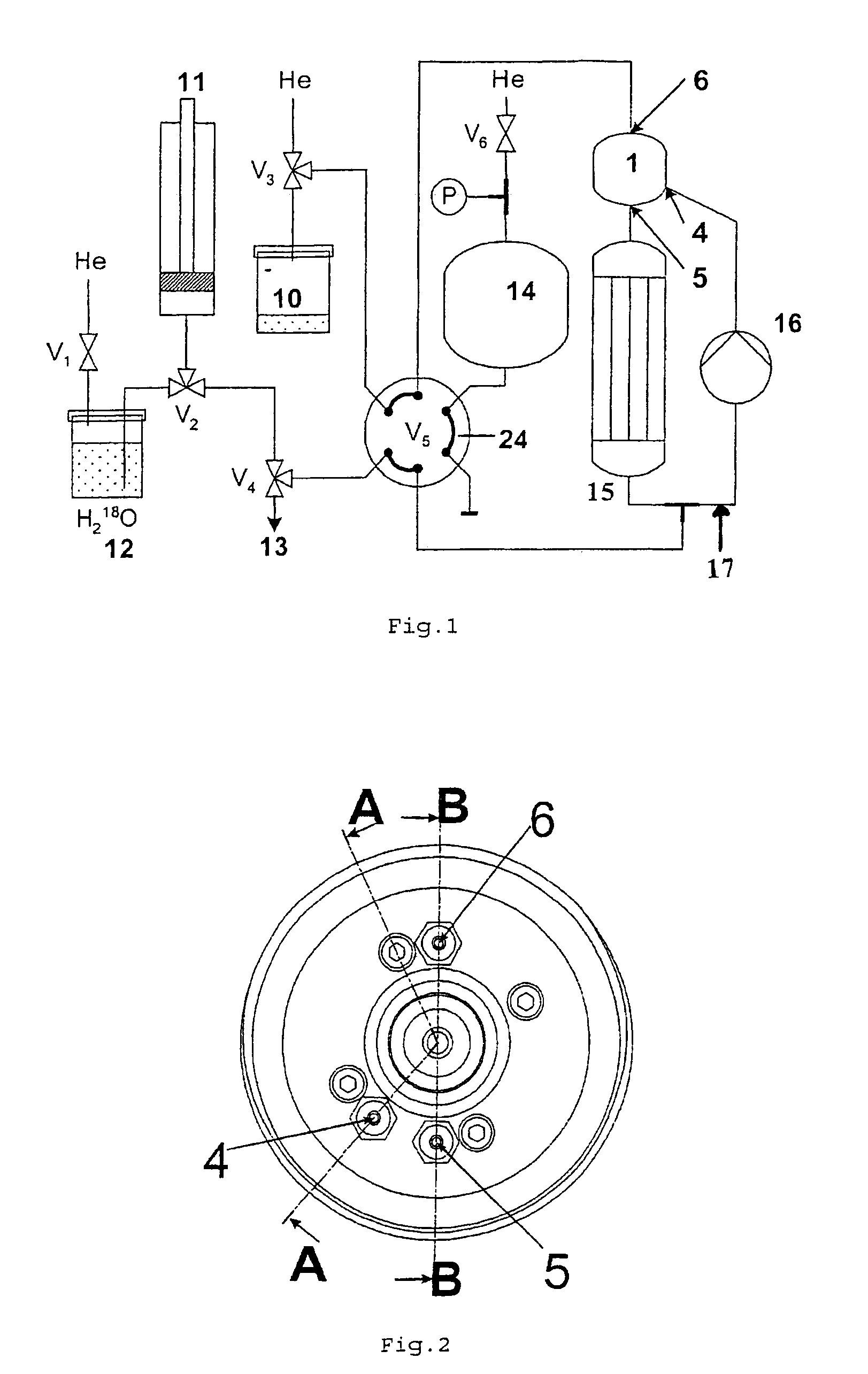 Device and method for producing radioisotopes
