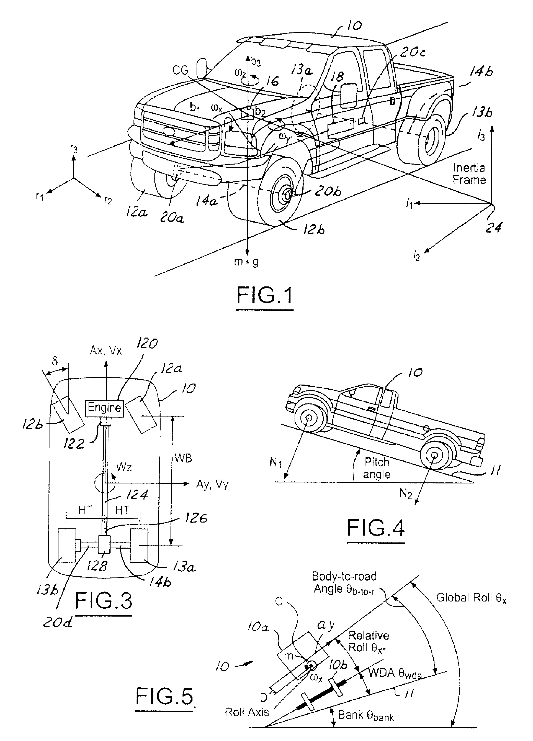 Method and apparatus for determining a reference vehicle velocity and a rear wheel speed in a vehicle having three speed sensors