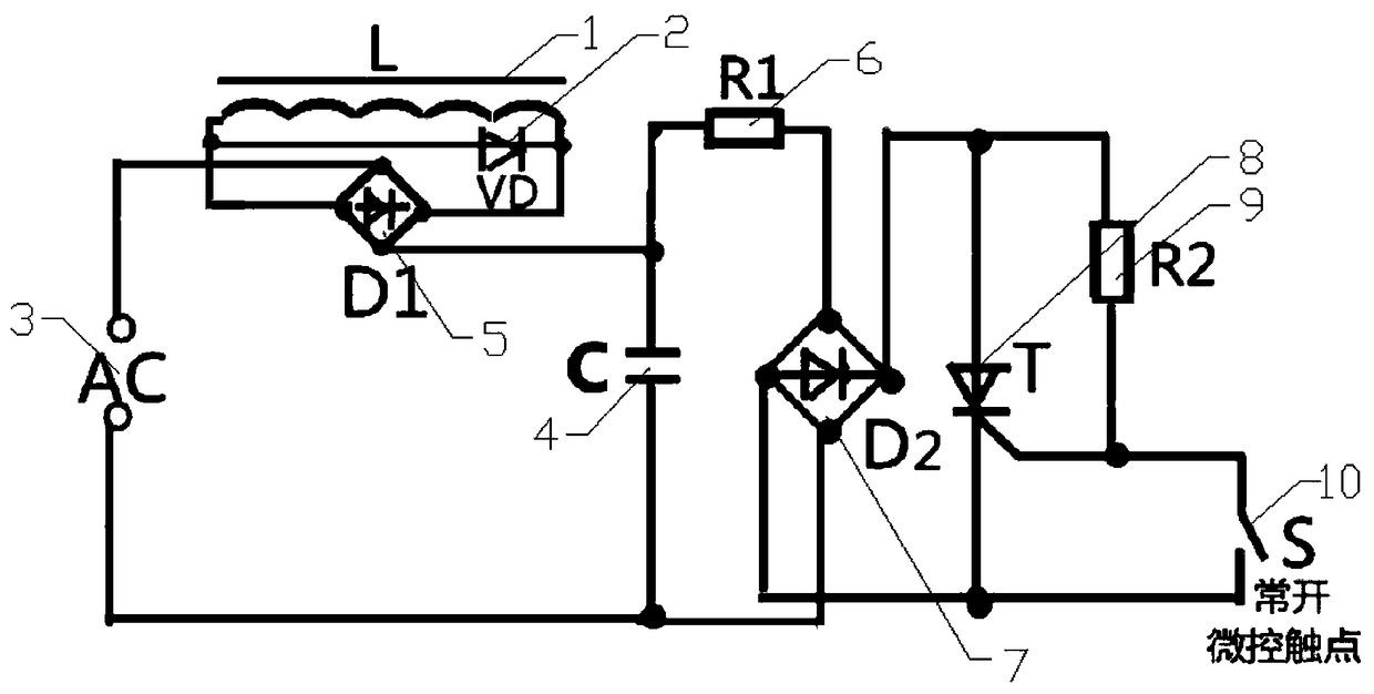 Electrical accessory for auxiliary starting relay or alternating current contactor