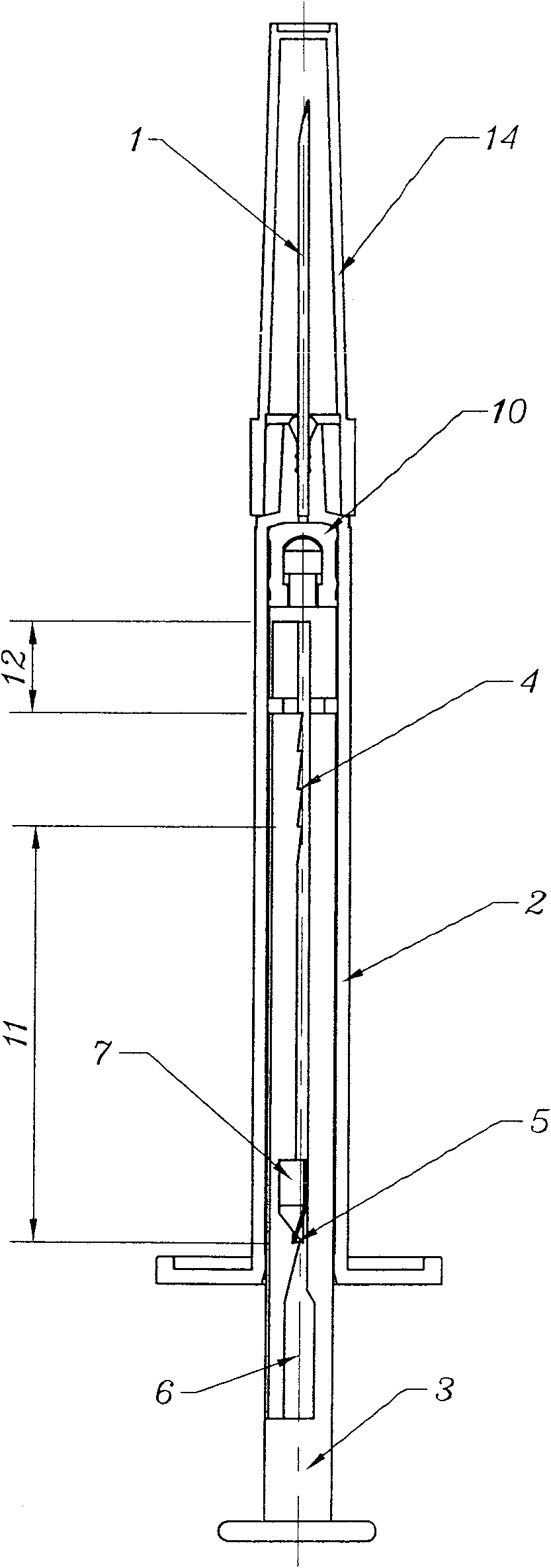 Disposable self-destroyable syringe