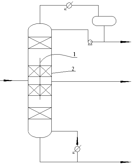 A spliced ​​intermediate partition and wall-dividing rectification tower and a method for transforming a traditional rectification tower