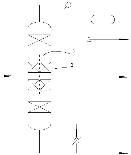 A spliced ​​intermediate partition and wall-dividing rectification tower and a method for transforming a traditional rectification tower