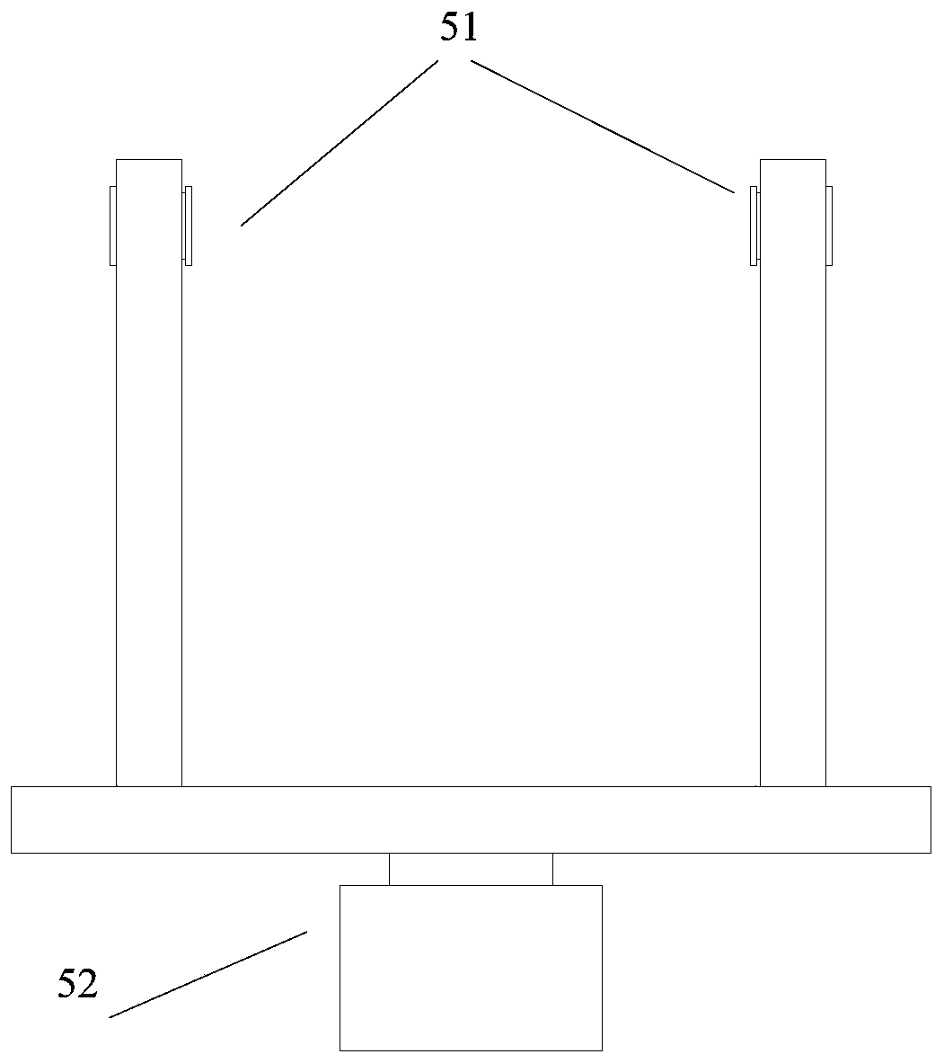 A whole-satellite antenna radiation characteristic testing device with frame structure