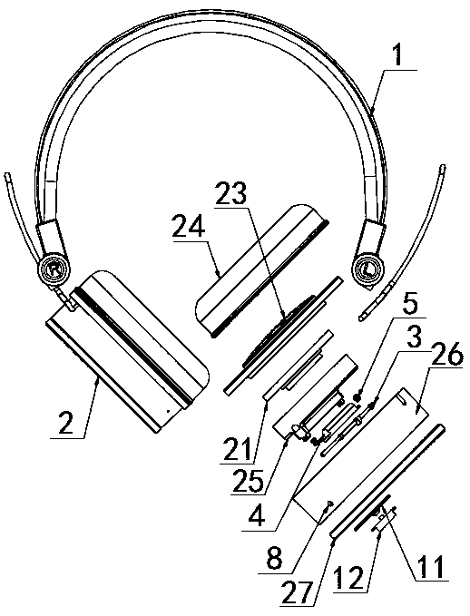 Head-mounted noise reduction earphone device capable of correcting noise reduction effect, and correction method