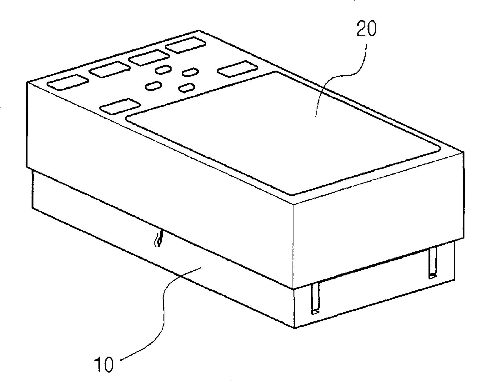 Cellular phone of slide-down opening and closing type