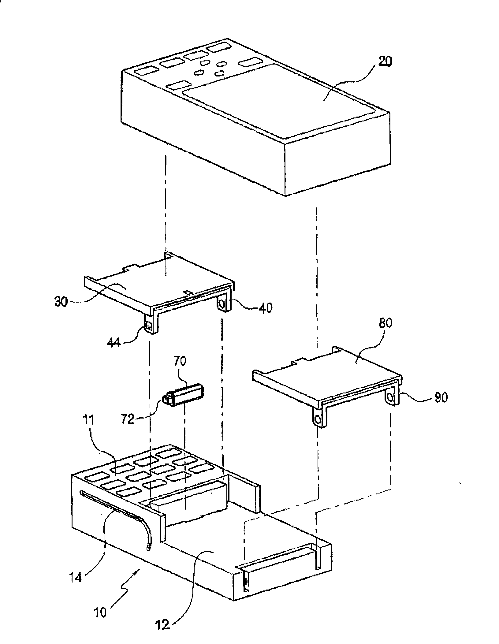 Cellular phone of slide-down opening and closing type