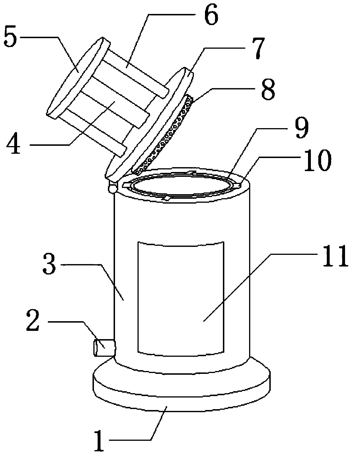 Juice squeezing device for agricultural product processing