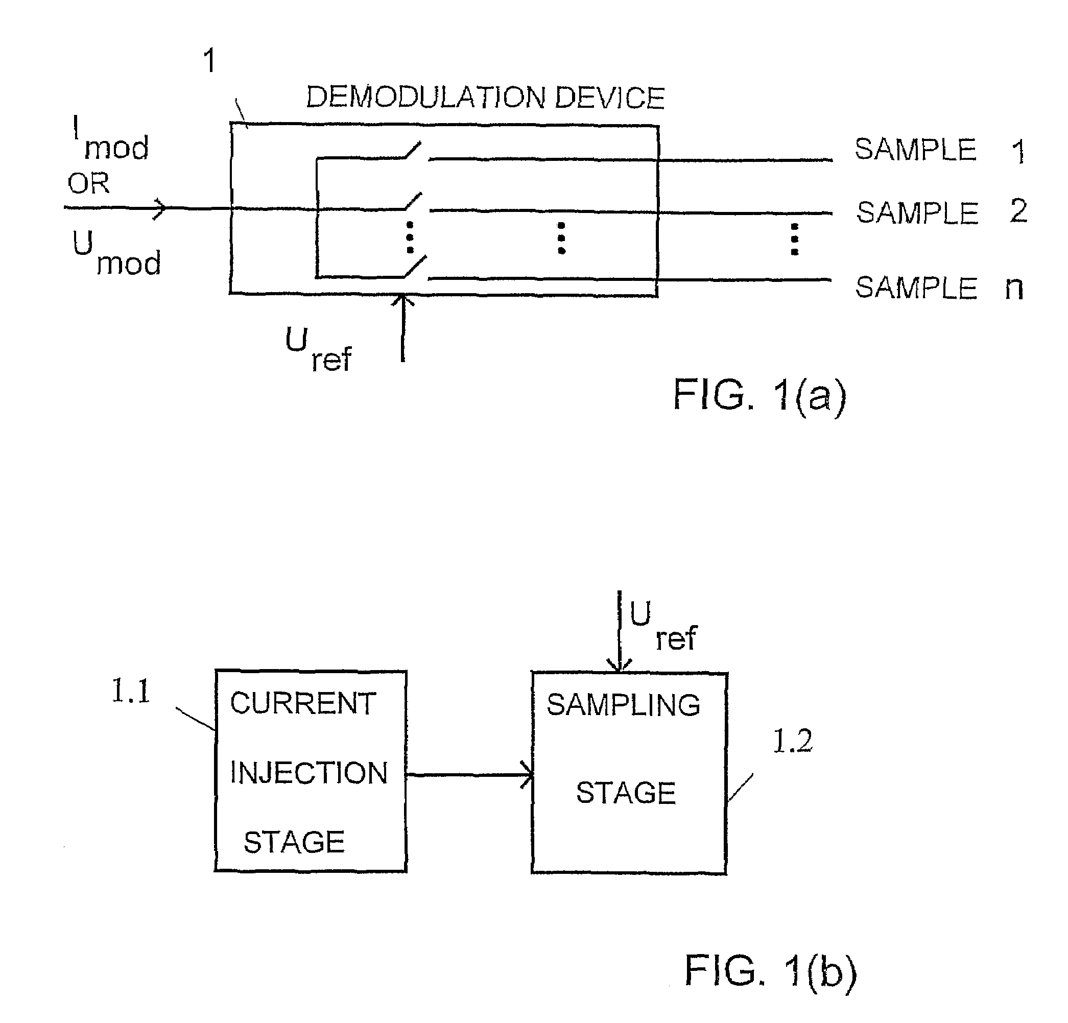 Device and method for the demodulation of modulated electric signals