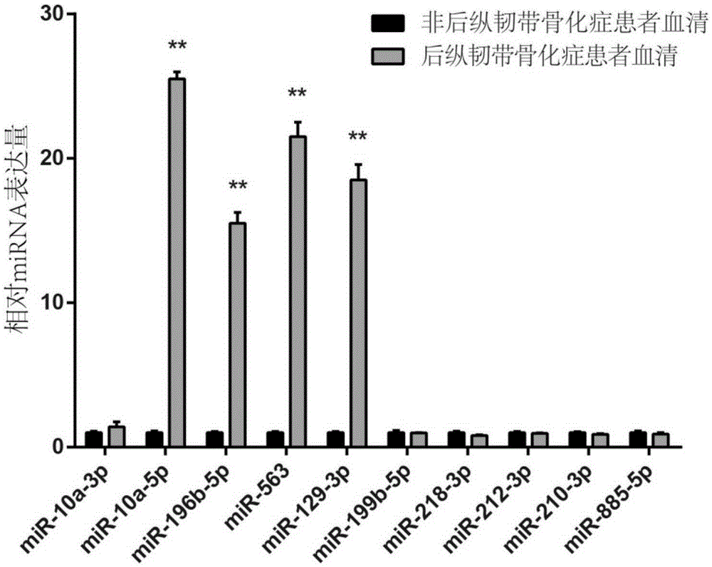 Serum miRNA markers suitable for diagnosis of ossification of posterior longitudinal ligament and application thereof