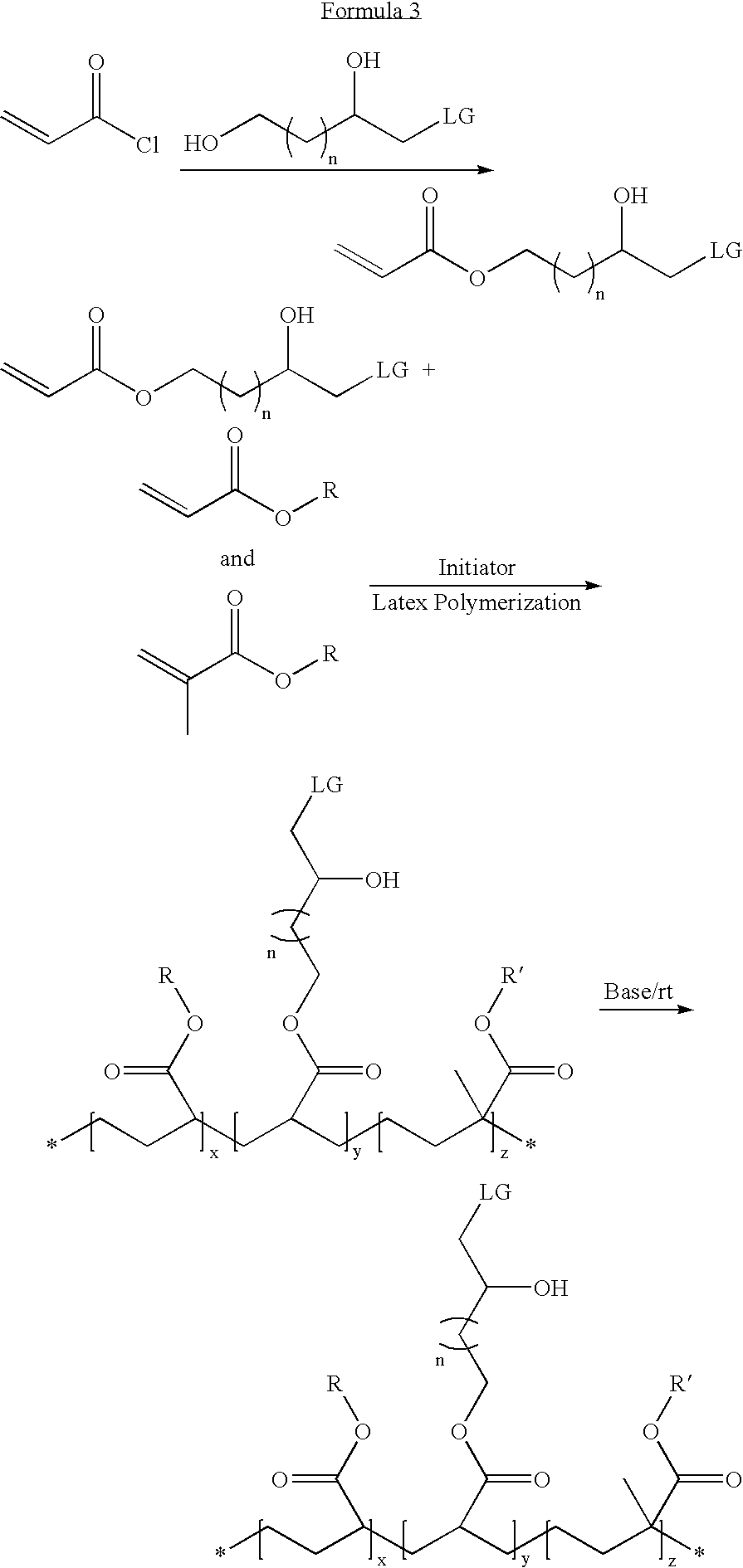 Latex particulates with epoxide functional groups