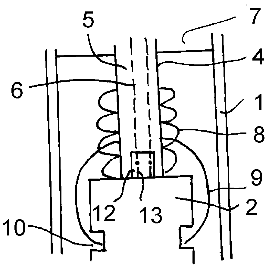 Injector and contact elements therefor