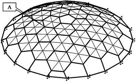 The joints and installation construction methods of cable-supported pentagram and hexagonal grid single-layer reticulated shells