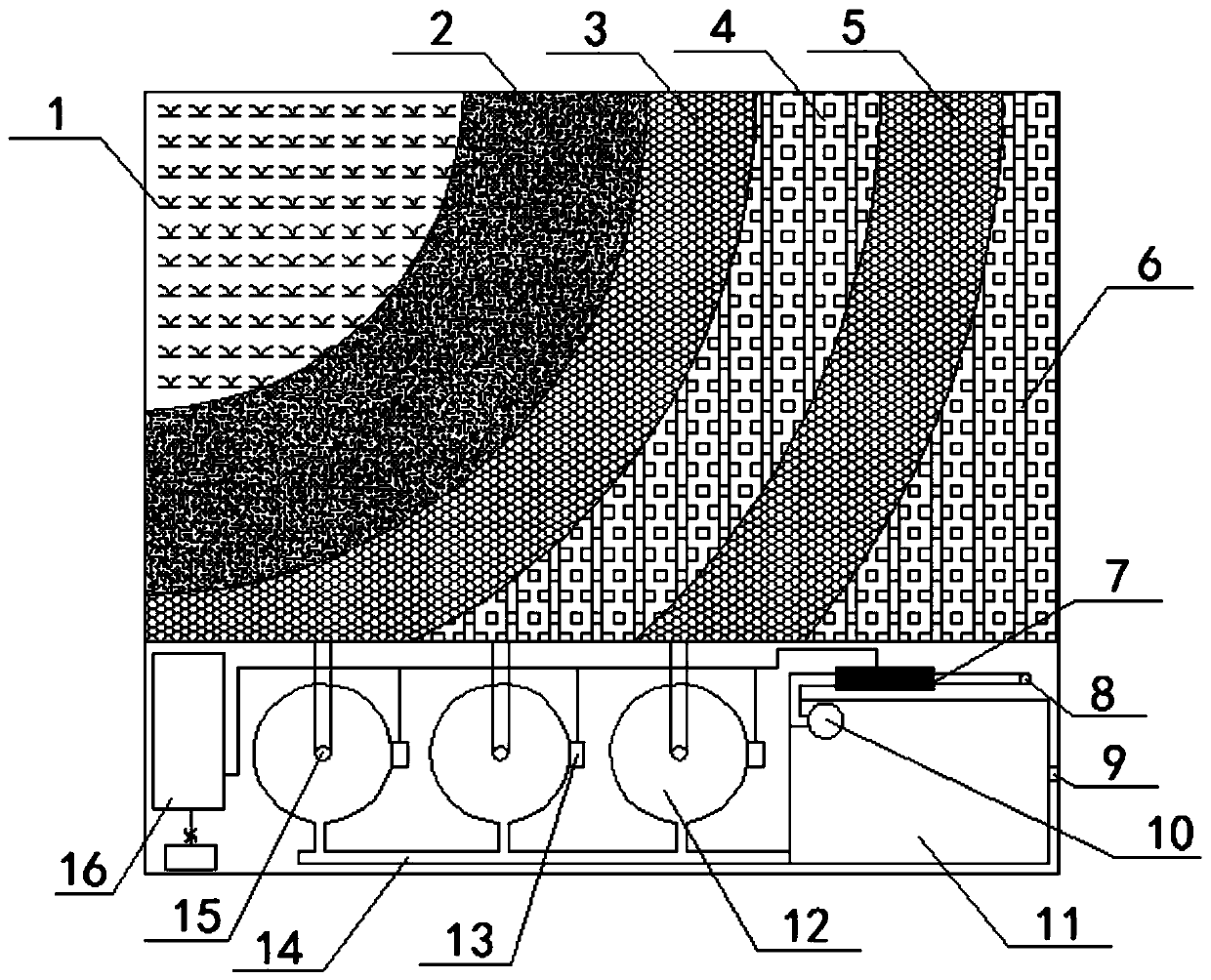 A system and method for reclaiming and utilizing reclaimed water on planted roofs using renewable energy