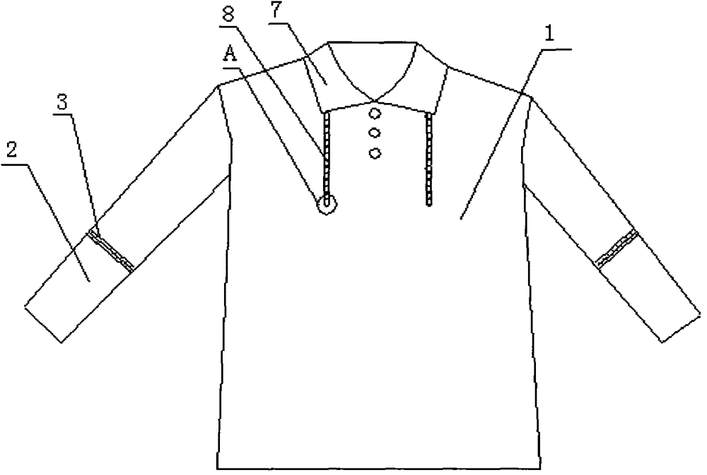 Warming fabric shirt for elderly people
