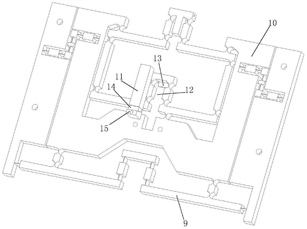 Flexible hinge micro-component bending test device with large range and high precision