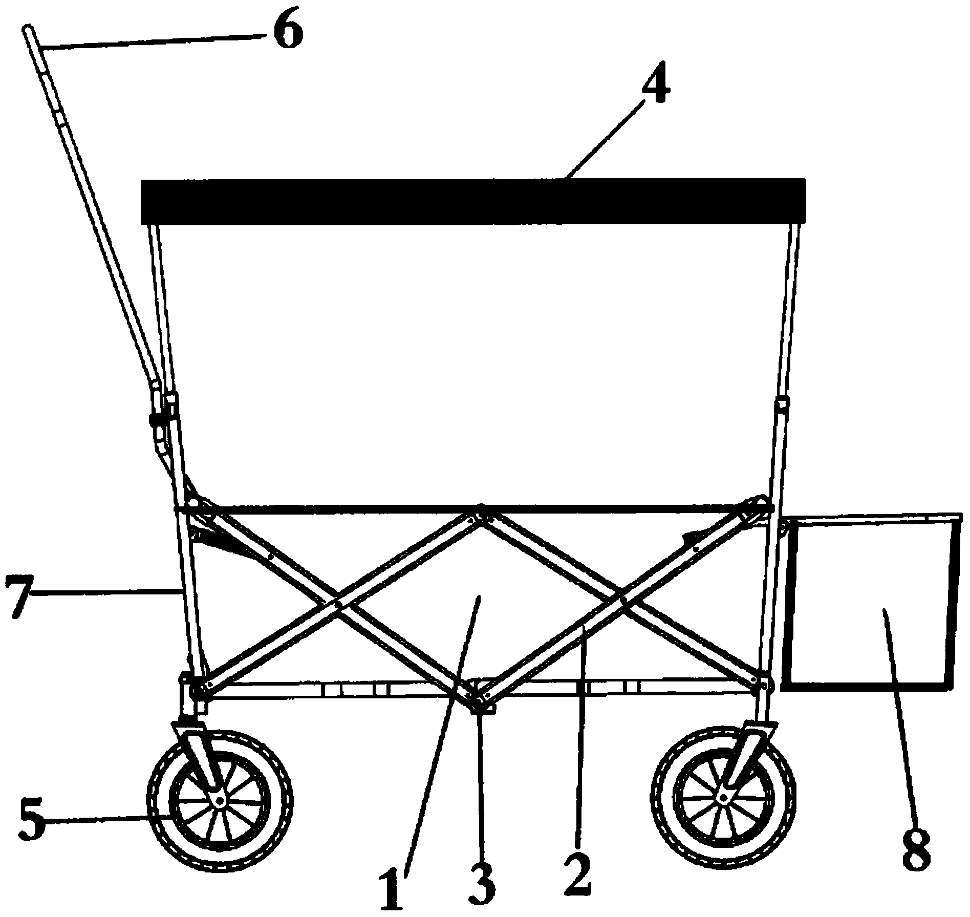 Portable foldable trolley