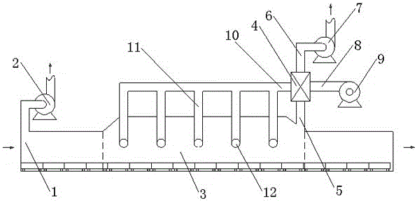Magnetizing roasting self-heating balancing device and method for iron ore tunnel kiln