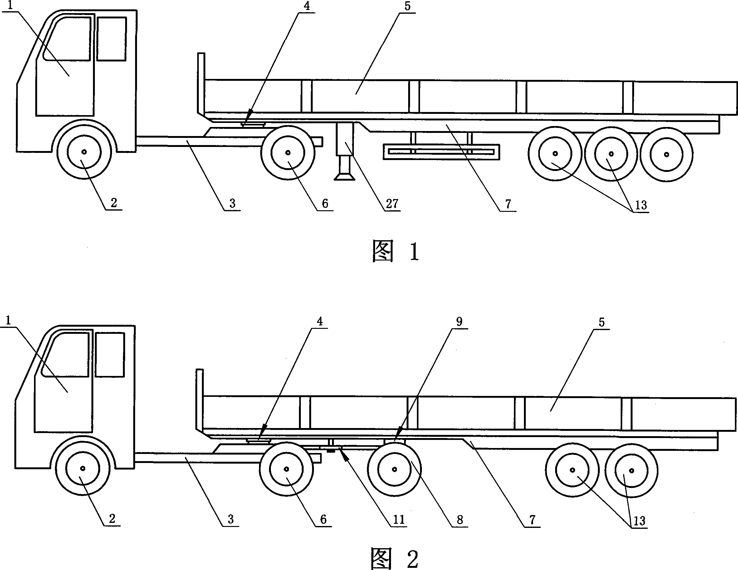 Novel semi-trailer with automatic synchronization steering mechanism