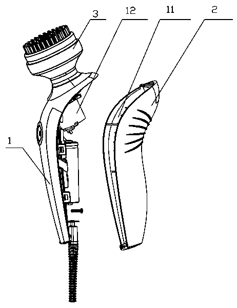 Cleaning head and skin cleaning device with cleaning head