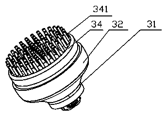 Cleaning head and skin cleaning device with cleaning head