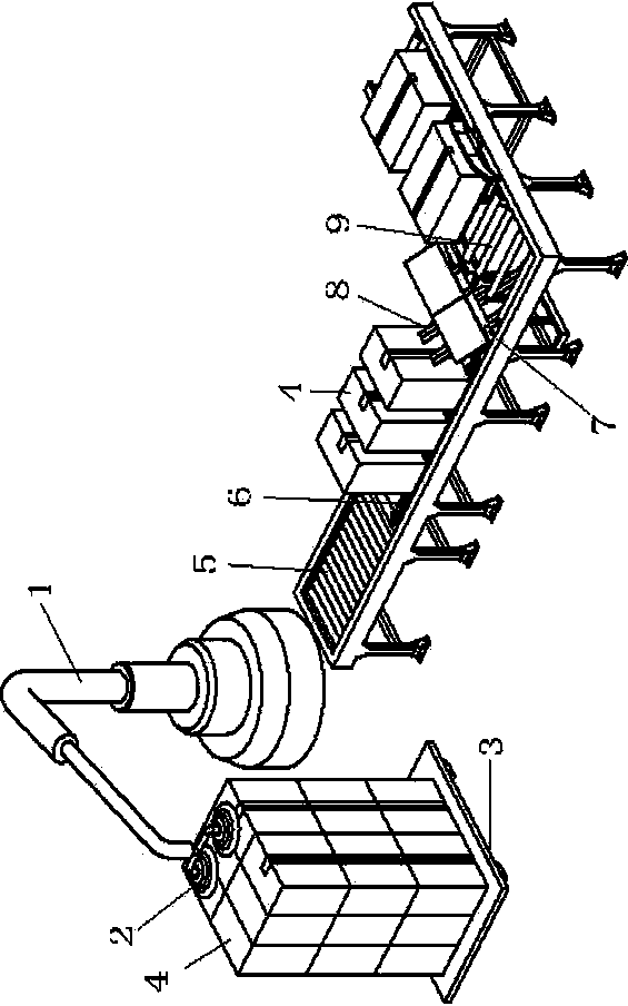 A method for automatic unstacking and conveying of standard boxes