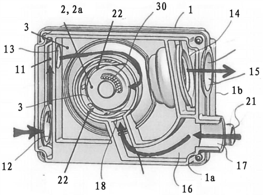 Medical ventilator having inner housing including motorized micro fan and gas circuit