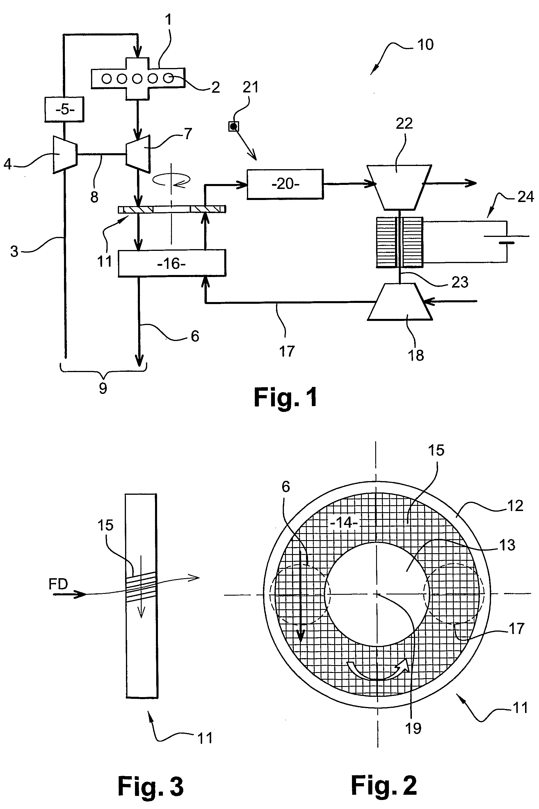 Energy recovering system for an internal combustion engine