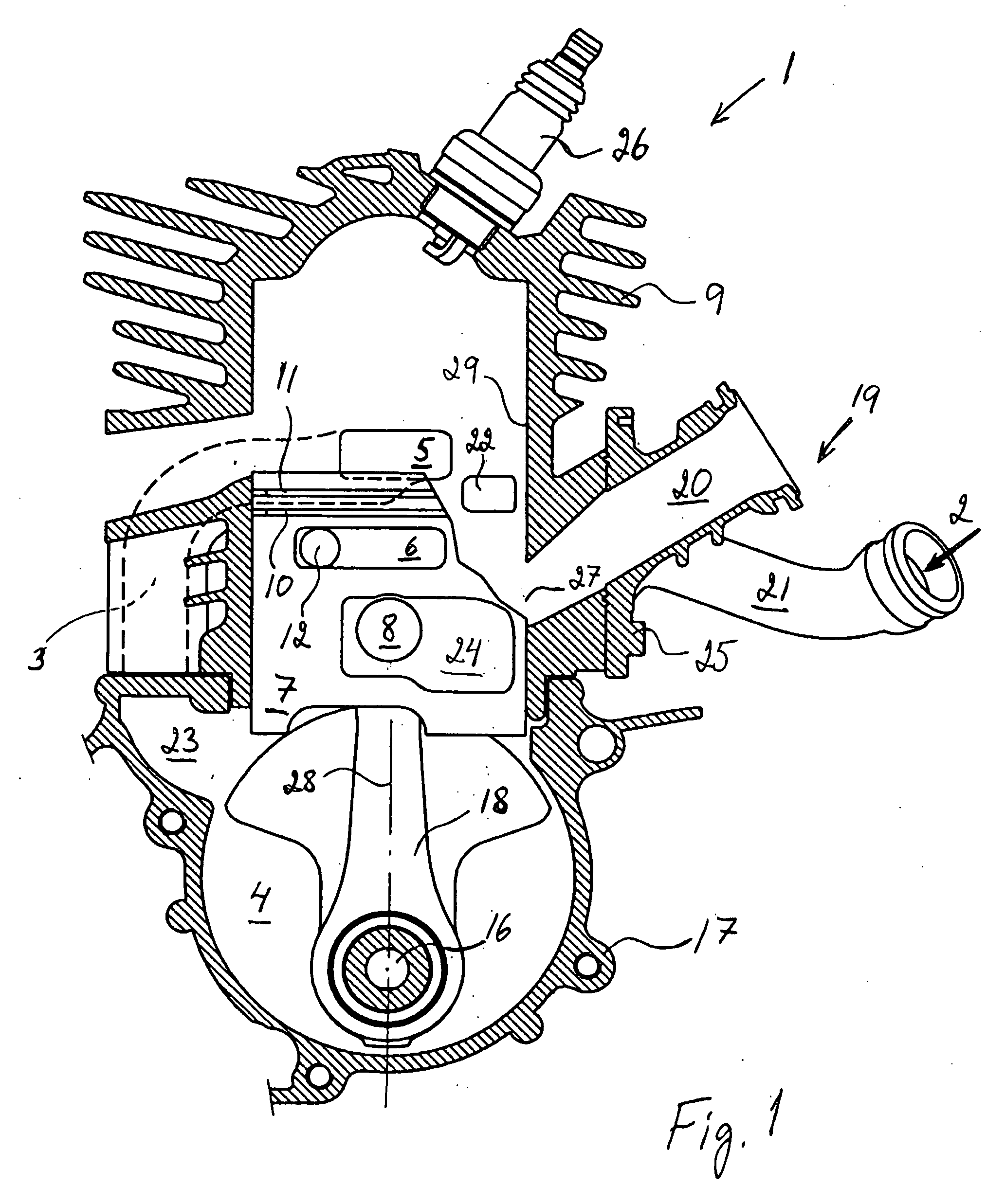 A Crankcase Scavenged Two-Stroke Internal Combustion Engine Having an Additional Air Supply