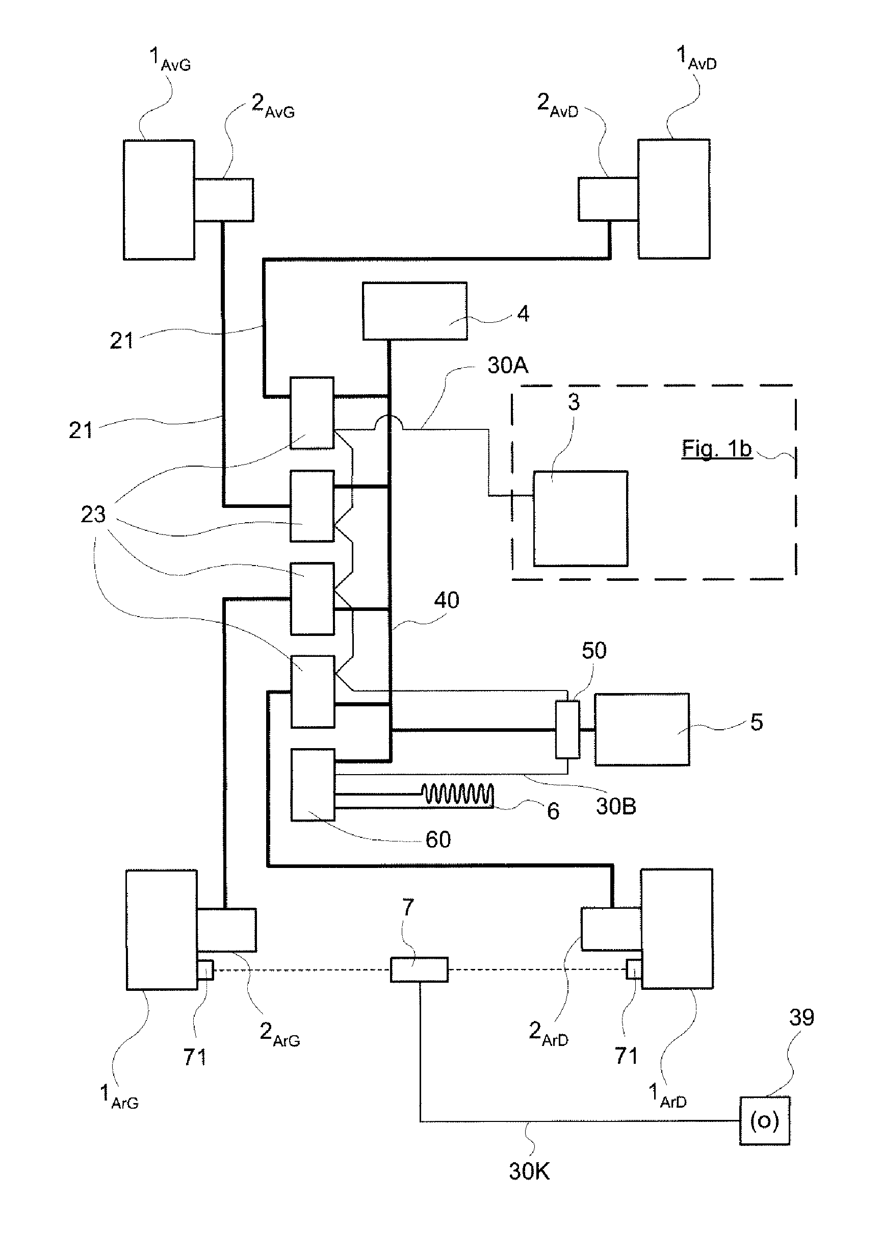 System for controlling a vehicle with determination of the speed thereof relative to the ground