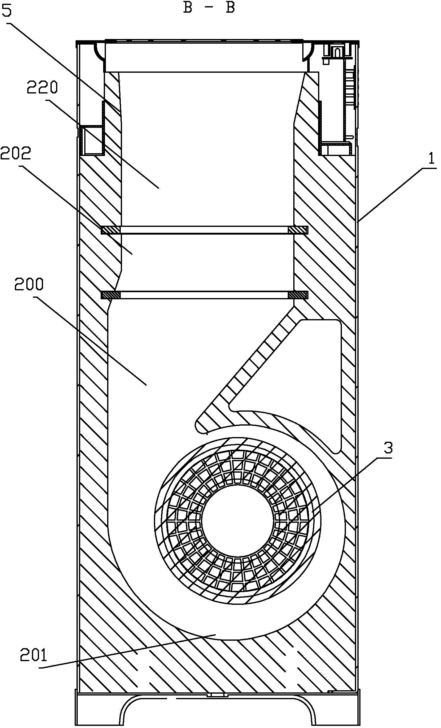 Bidirectional air intake tower type air purifier structure
