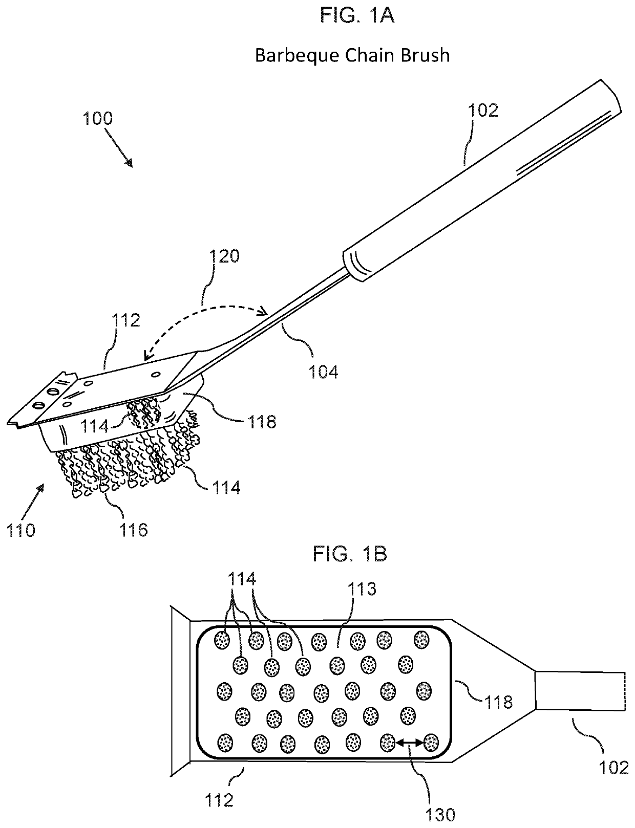 Barbeque chain brush