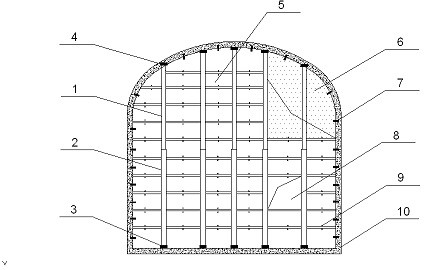 Detachable and usable roadway filling retaining wall and construction method thereof