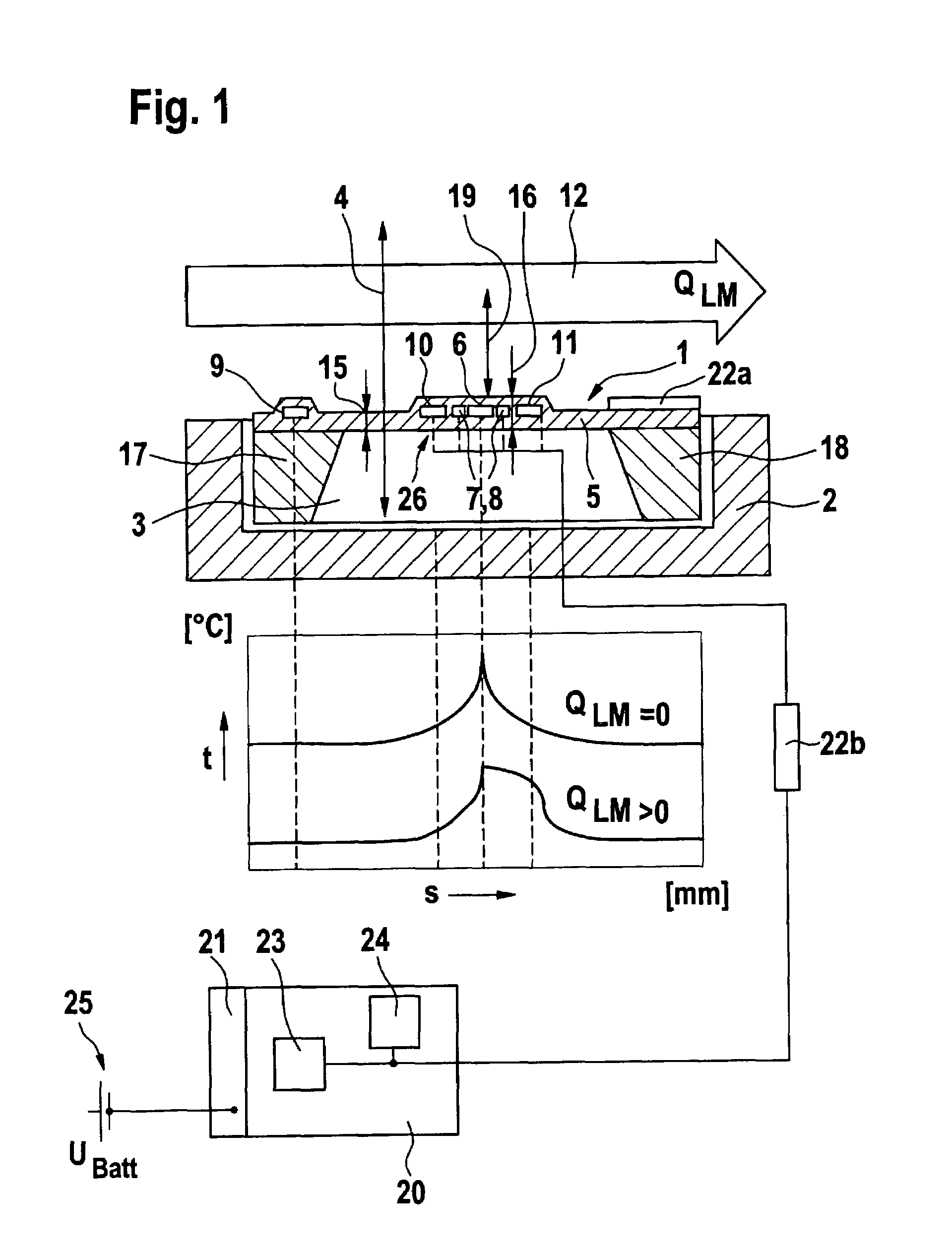 Method for cleaning of a measuring element passed over by a gas flow