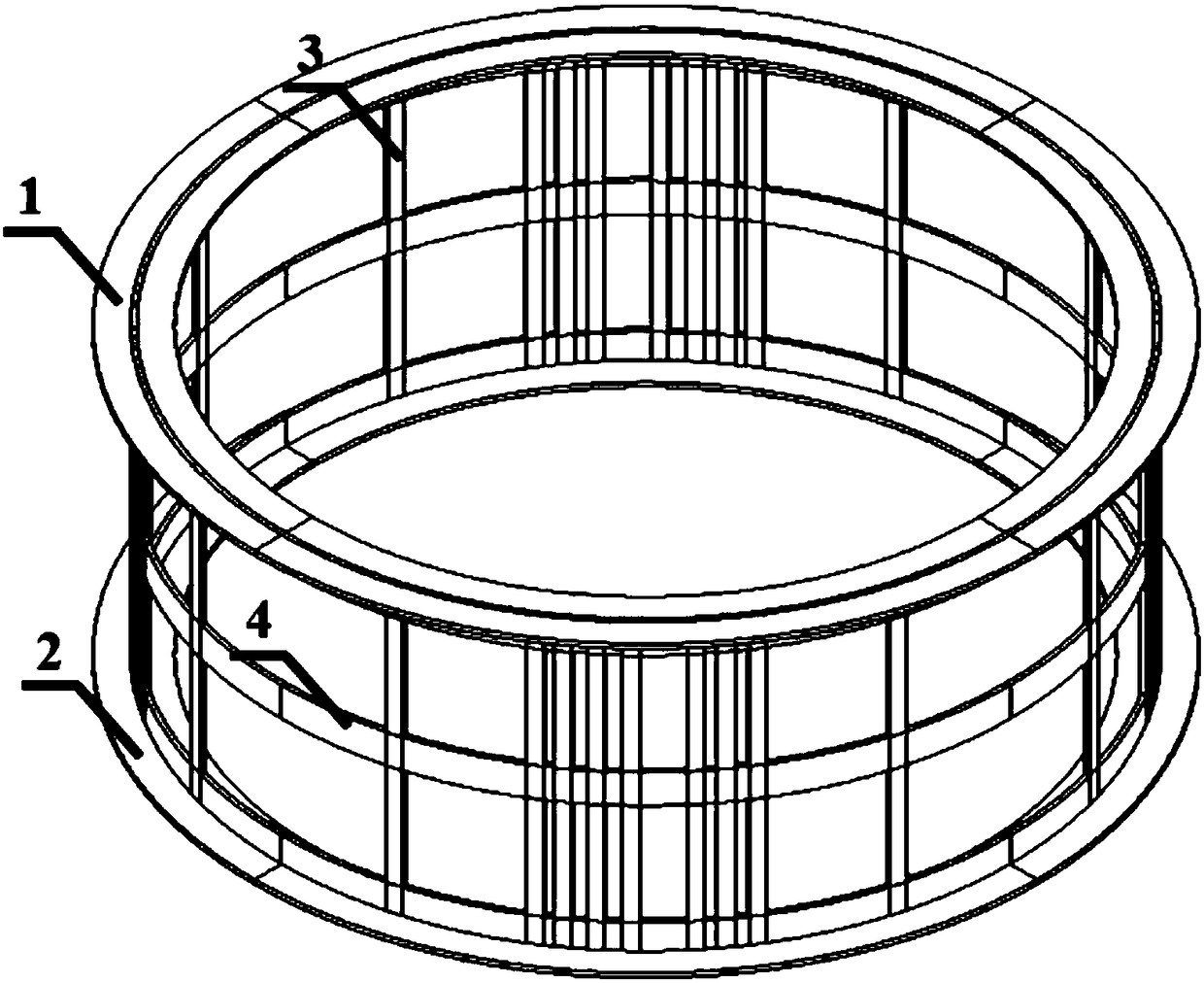 A flexible tooling structure with variable stringer position