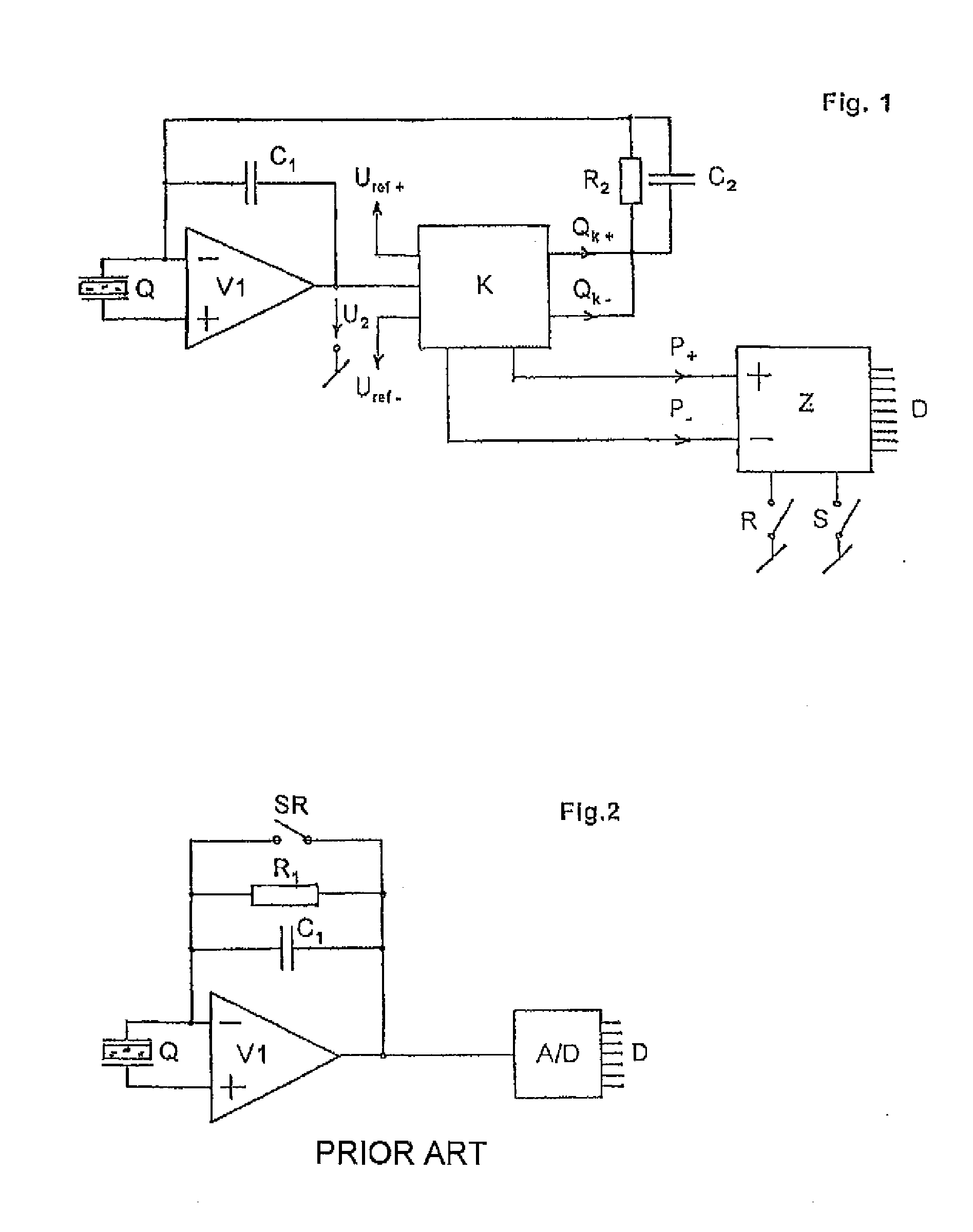 Digital charge amplifier and method for converting charge signals into digital signals