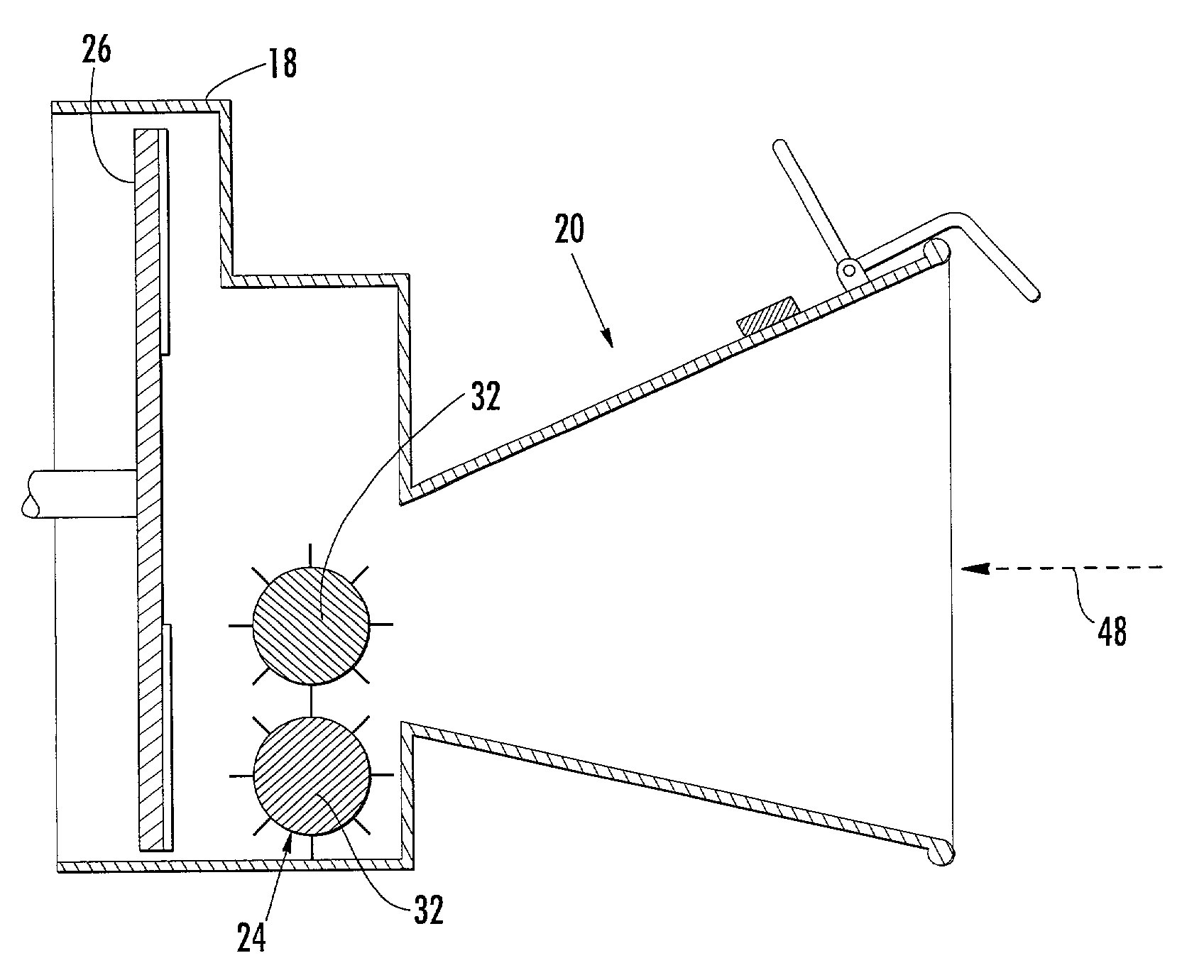 Wood chipper having an infeed chute safety device