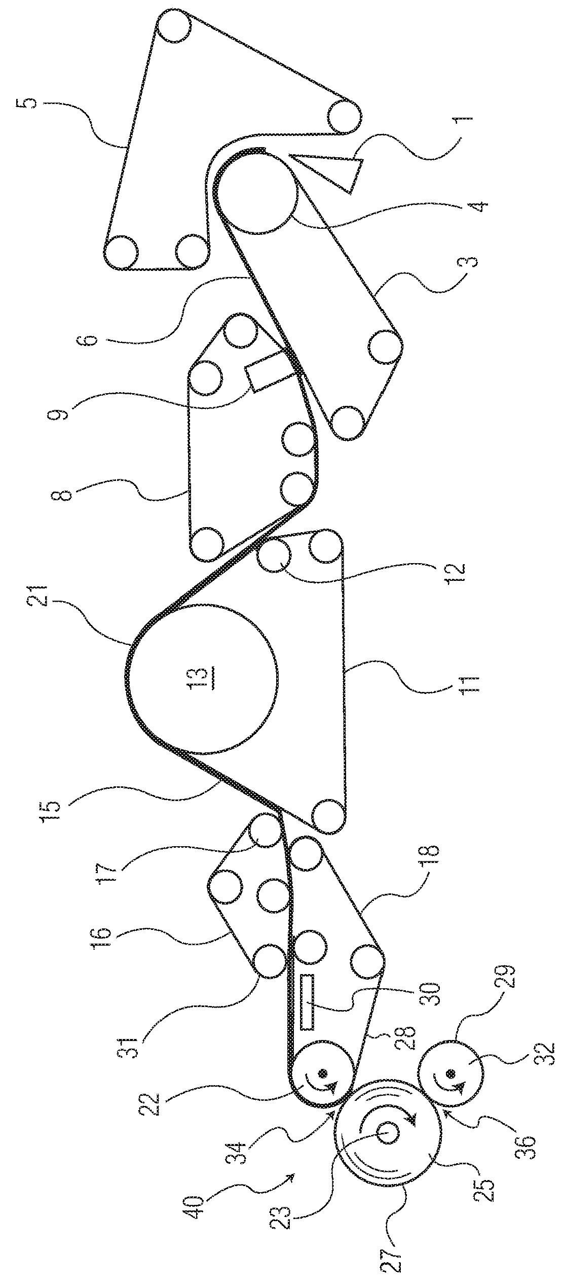 Web winding device