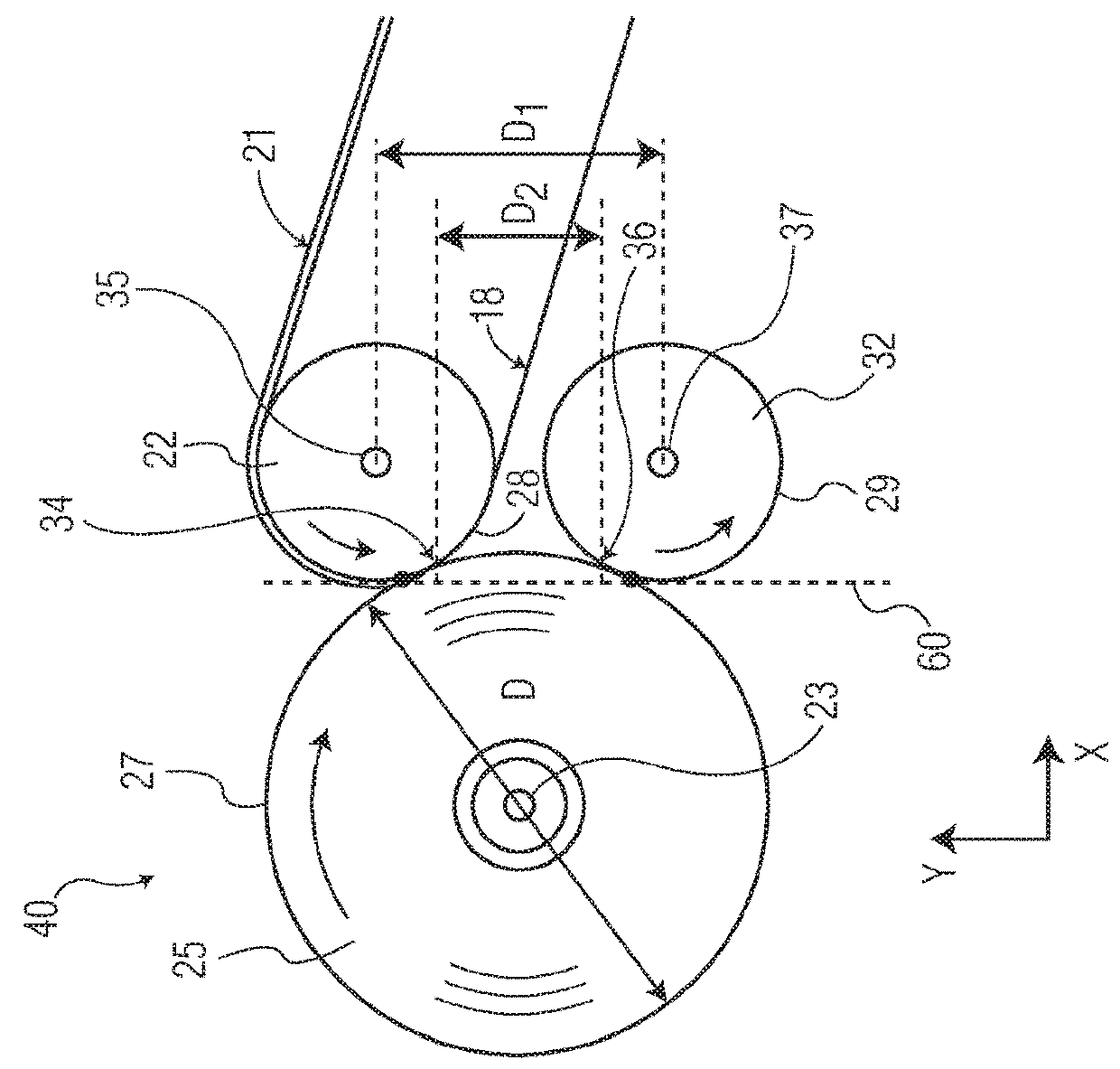 Web winding device