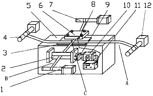 A cross feeding die cutting machine