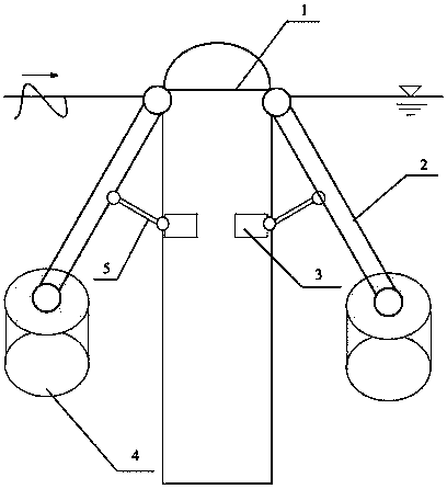 Umbrella-shaped wave energy power generating device using gearbox