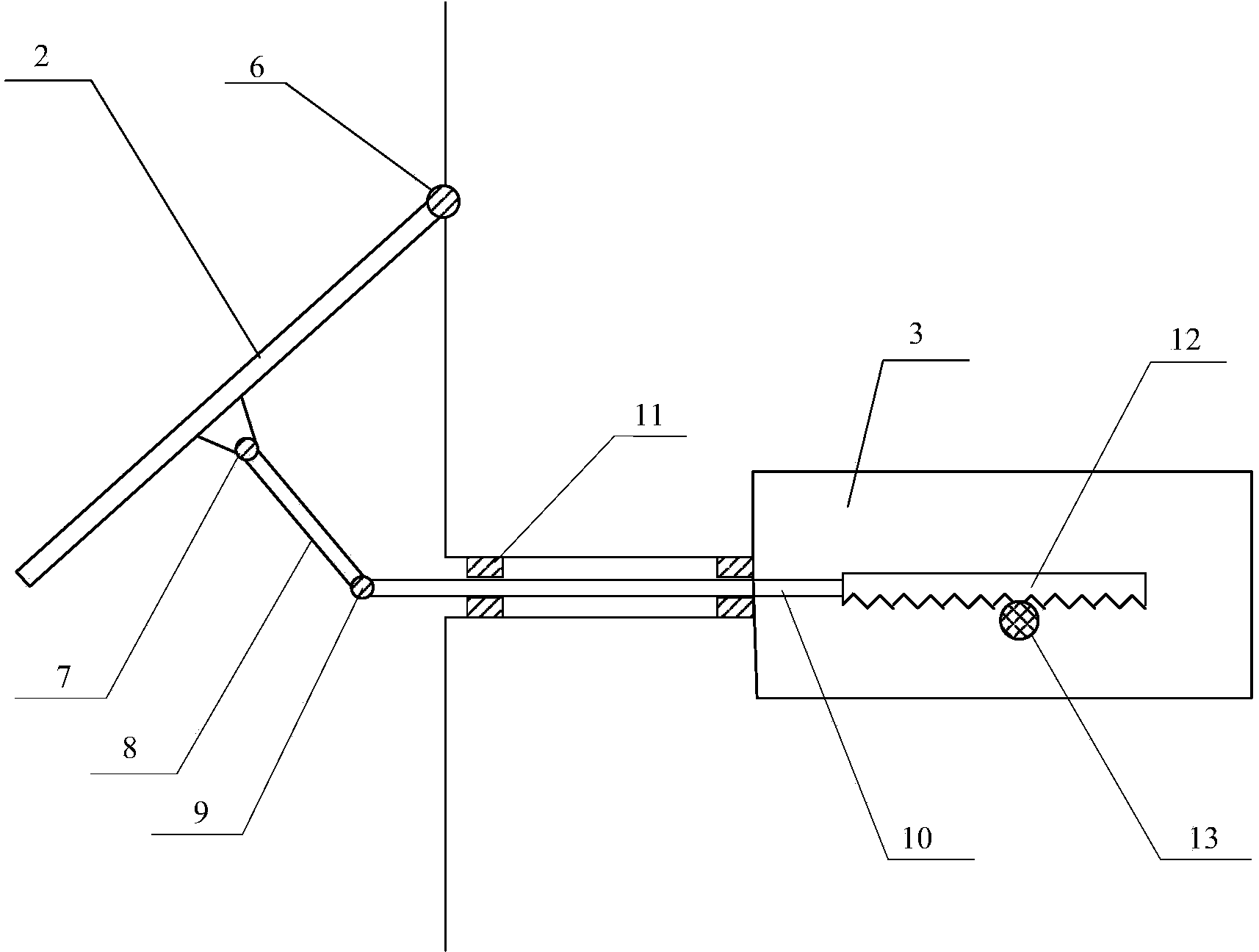 Umbrella-shaped wave energy power generating device using gearbox