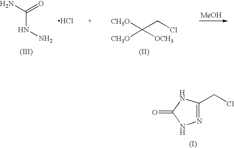 Process for preparing 3-chloromethyl-1,2,4-triazolin-5-one