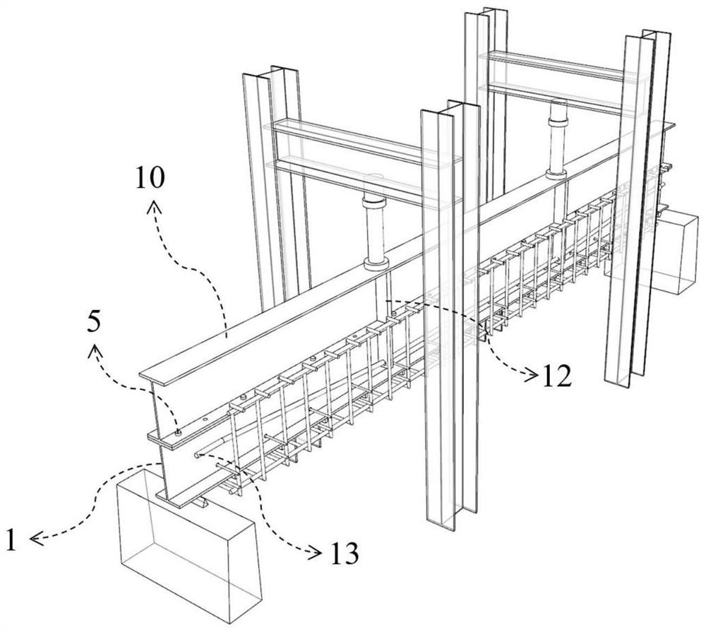 Dual prestressed beam and construction method thereof